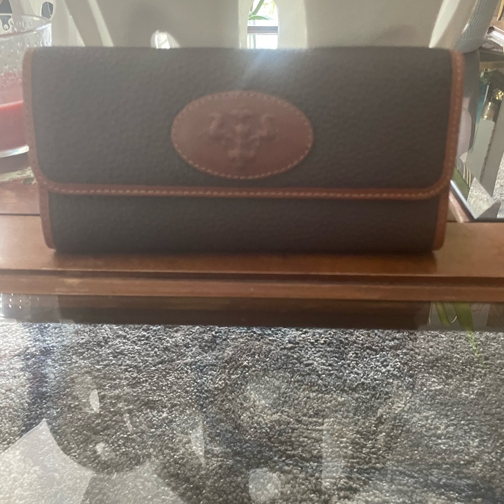 Prix de dressage tri fold leather wallet